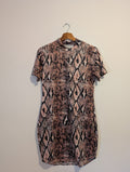 Robe courte moulante imprimé python